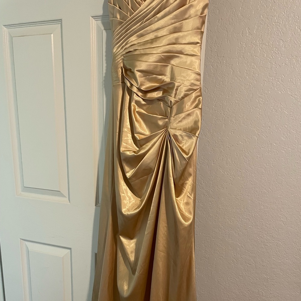 Gold prom dress